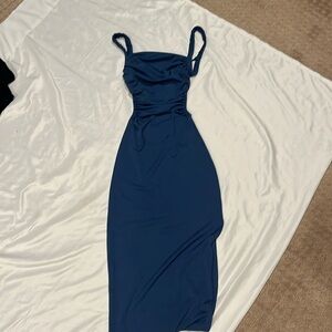 hello molly blue midi dress